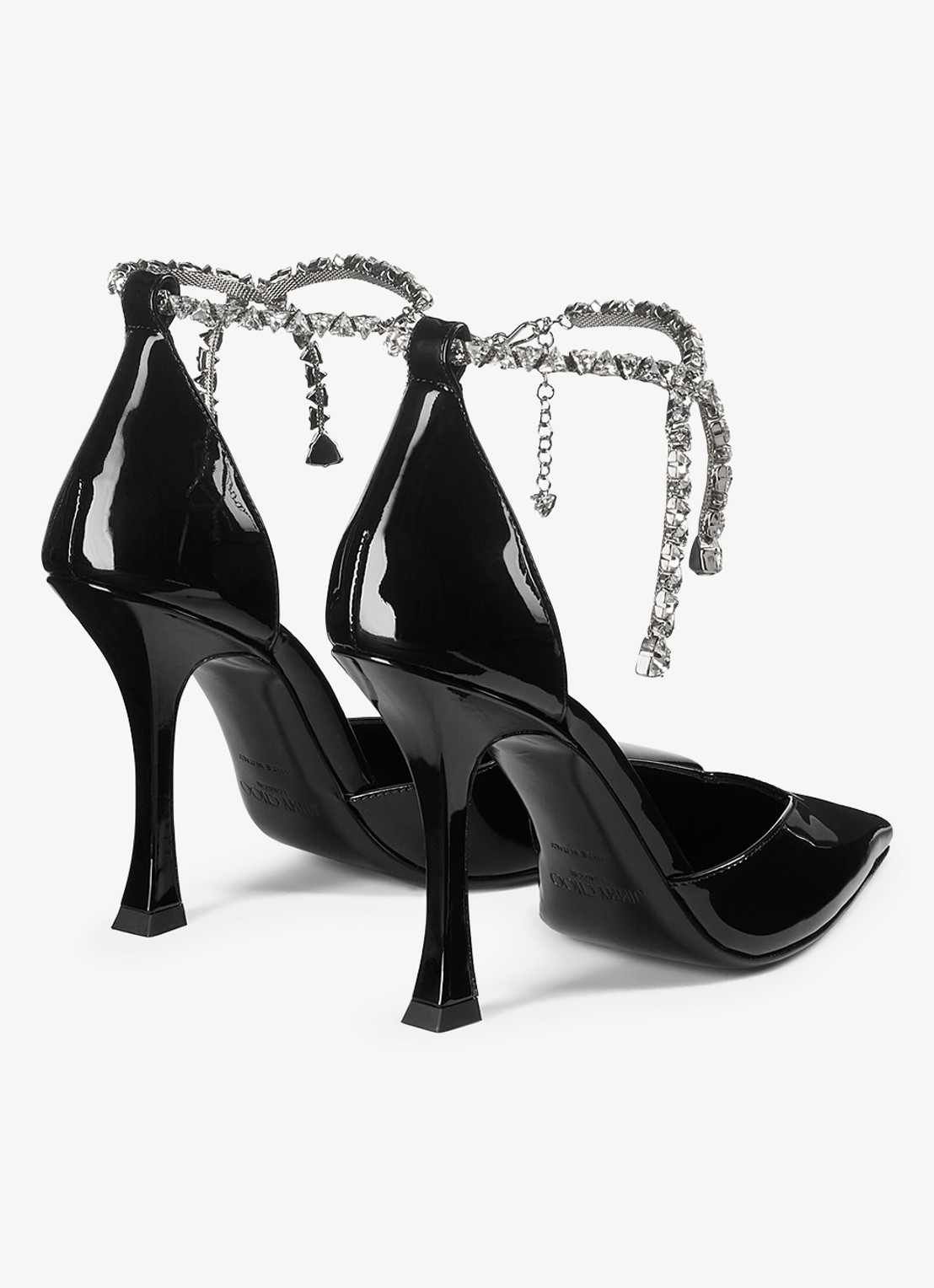 Jimmy Choo Stevie 100 pump van lakleer - achterkant 5 zwart