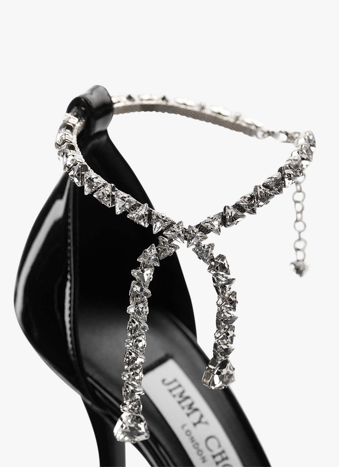 Jimmy Choo Stevie 100 pump van lakleer - detail 3 zwart