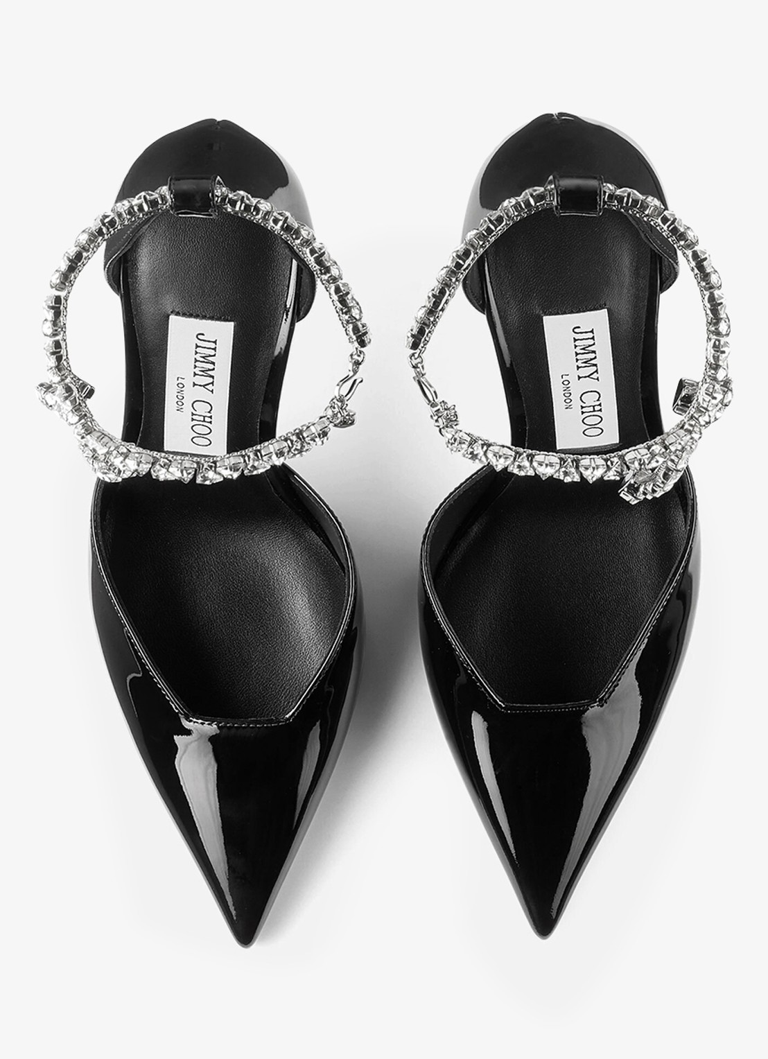 Jimmy Choo Stevie 100 pump van lakleer - detail 4 zwart
