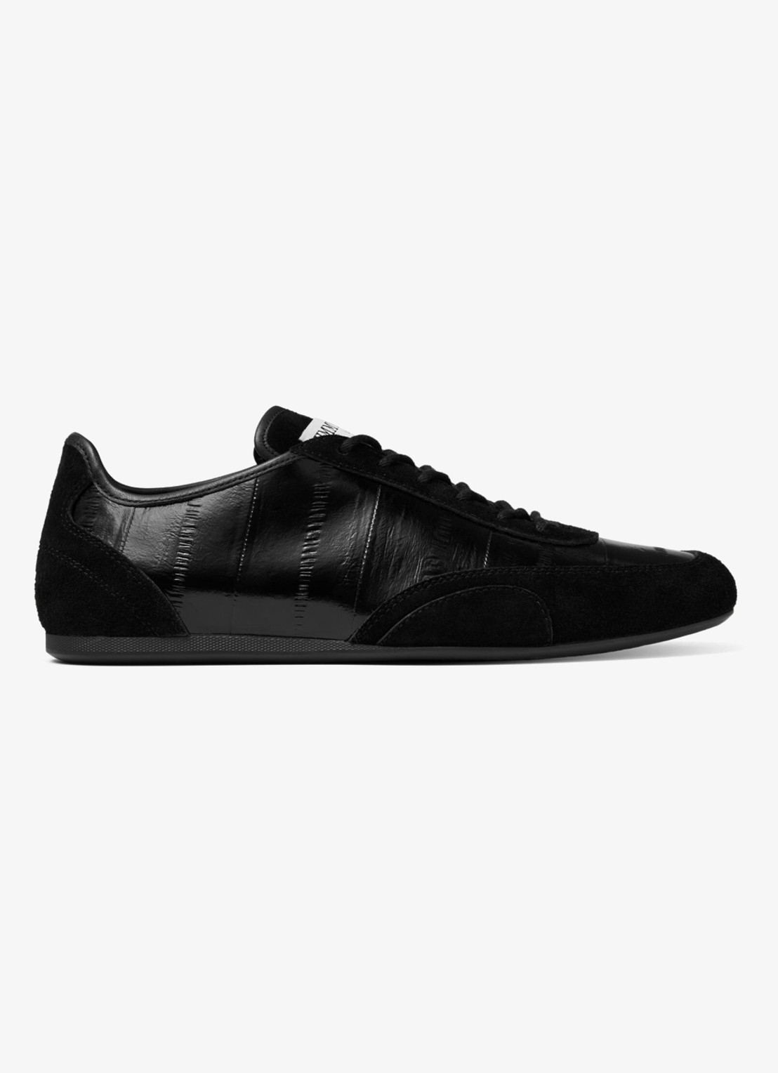 Jimmy Choo Sunny/F sneaker van leer met suède details - voorkant zwart