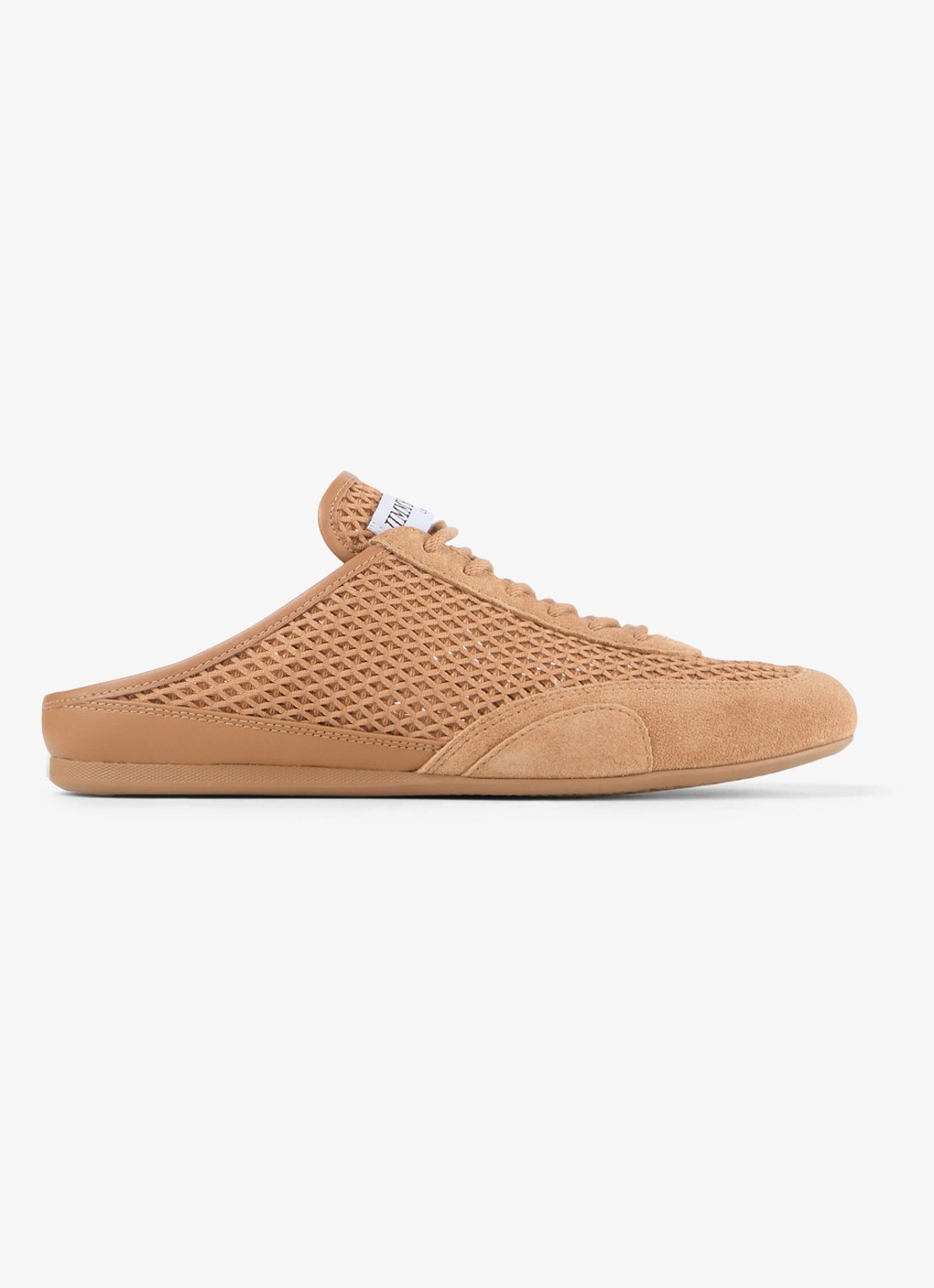 Jimmy Choo Sunny Mule/F muiltje met suède details - voorkant 4 lichtbruin