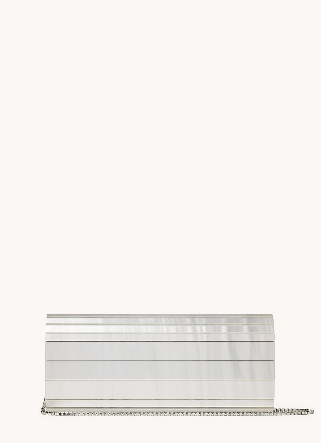 Jimmy Choo Sweetie Mother Of Pearl clutch met geitenleren details - detail 6 parelmoer