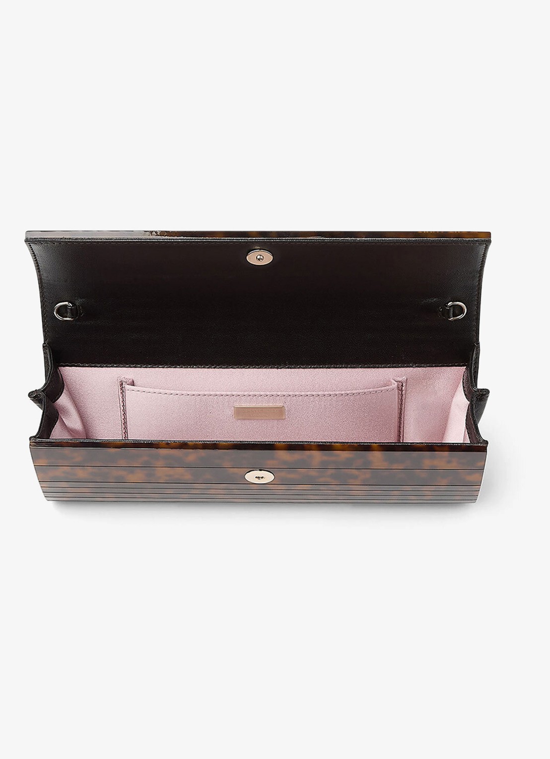 Jimmy Choo Sweetie Plexi clutch met afneembare schouderriem - detail 5 bruin