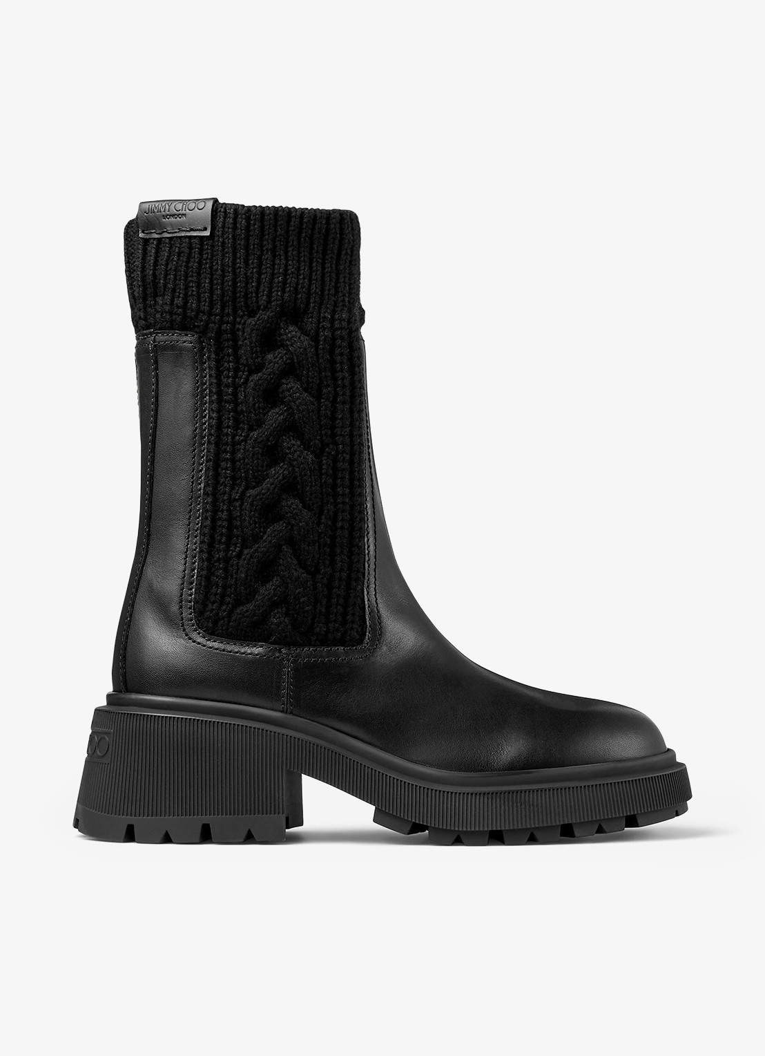 Jimmy Choo Tamia chelsea boot van kalfsleer - voorkant 3 zwart