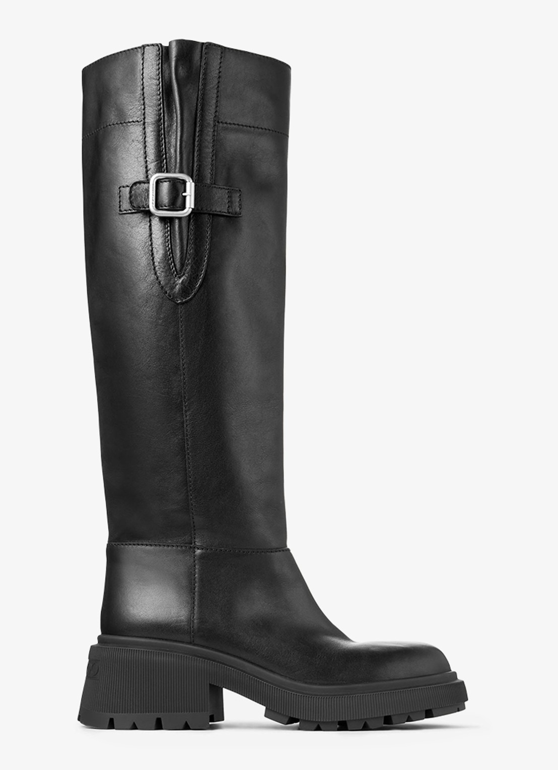 Jimmy Choo Tamsin overknee laars van kalfsleer - voorkant zwart