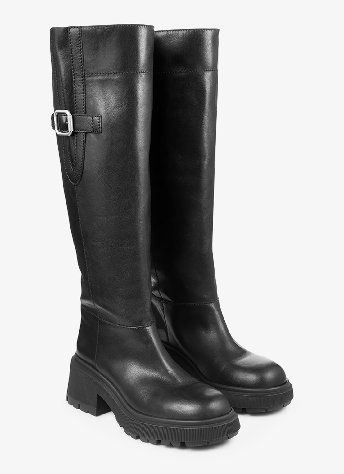 Jimmy Choo Tamsin overknee laars van kalfsleer - voorkant 2 zwart