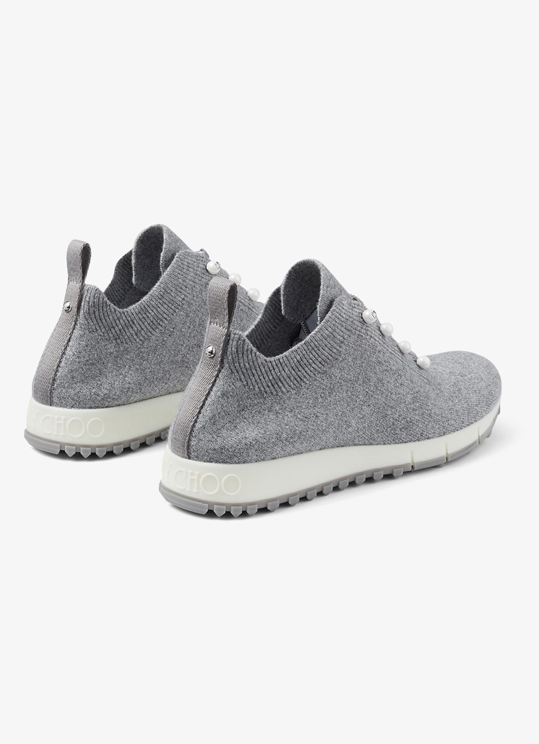 Jimmy Choo Veles sneaker in kasjmierblend - detail 2 grijsmele