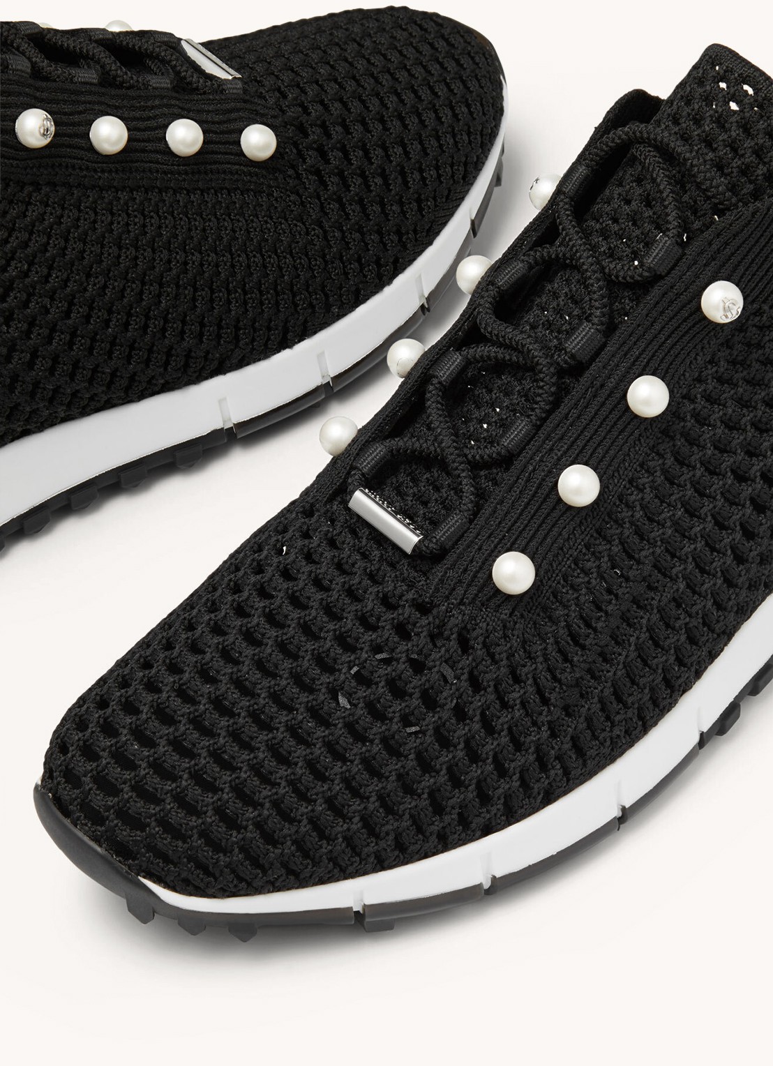 Jimmy Choo Veles sneaker van mesh - detail 3 zwart