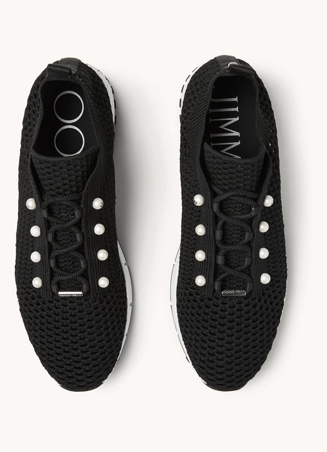 Jimmy Choo Veles sneaker van mesh - detail 4 zwart