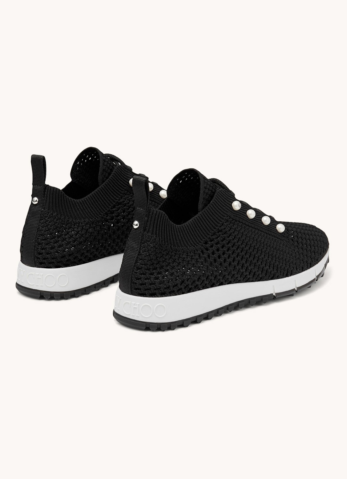 Jimmy Choo Veles sneaker van mesh - detail 5 zwart