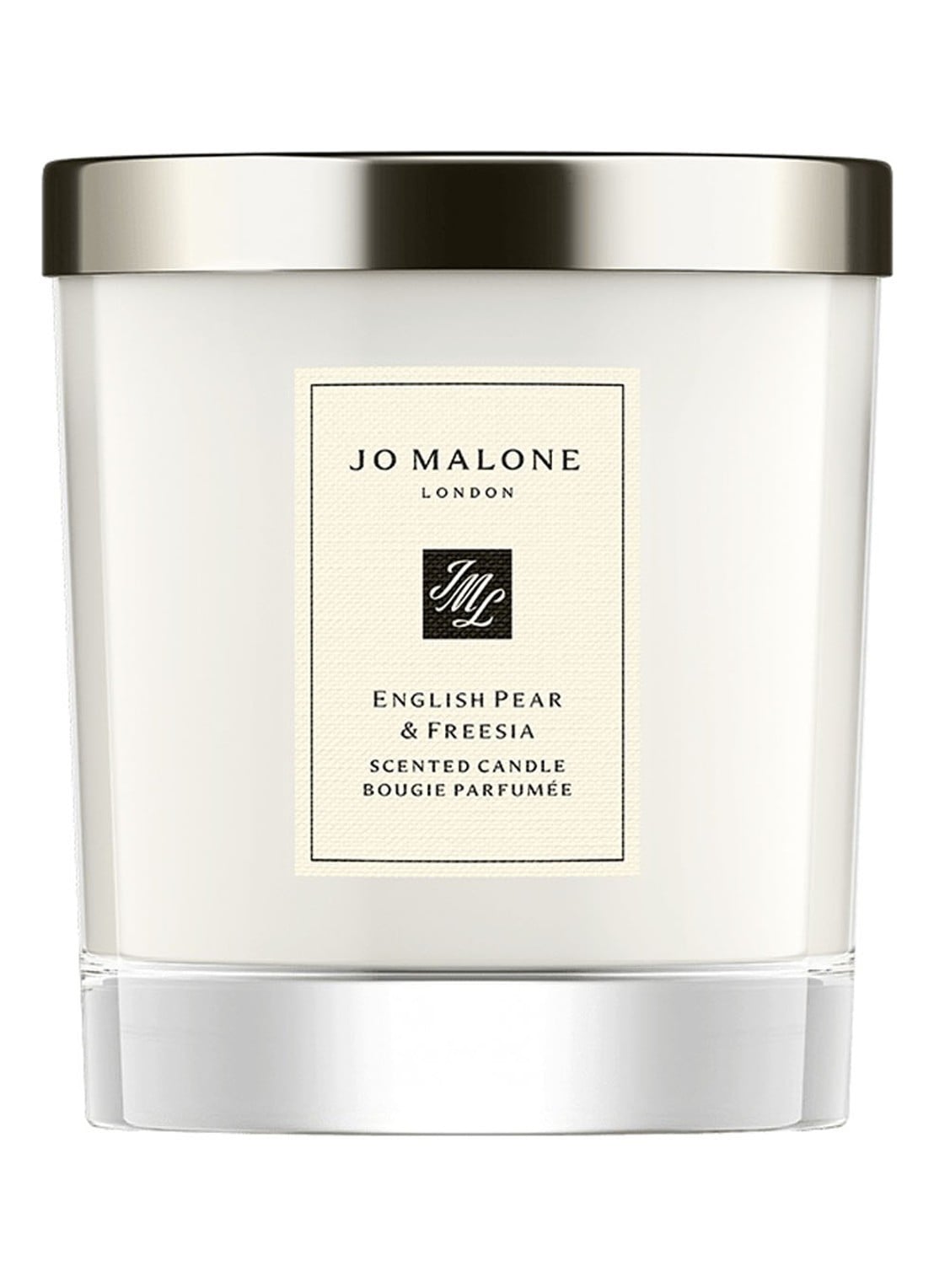 Jo Malone London English Pear & Freesia geurkaars - voorkant gebroken wit