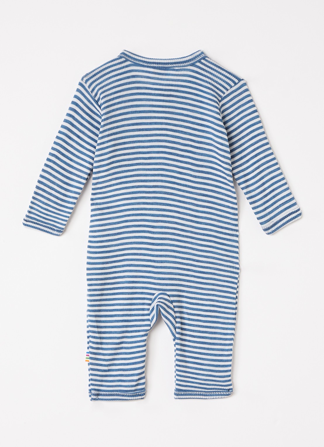 Joha Babypak in zijdeblend met streepprint - voorkant 2 indigo