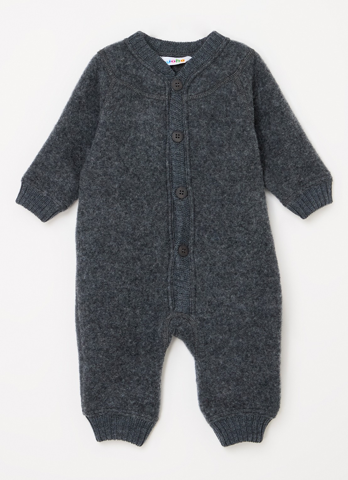Joha Babypak van merino wol - voorkant 2 donkergrijs