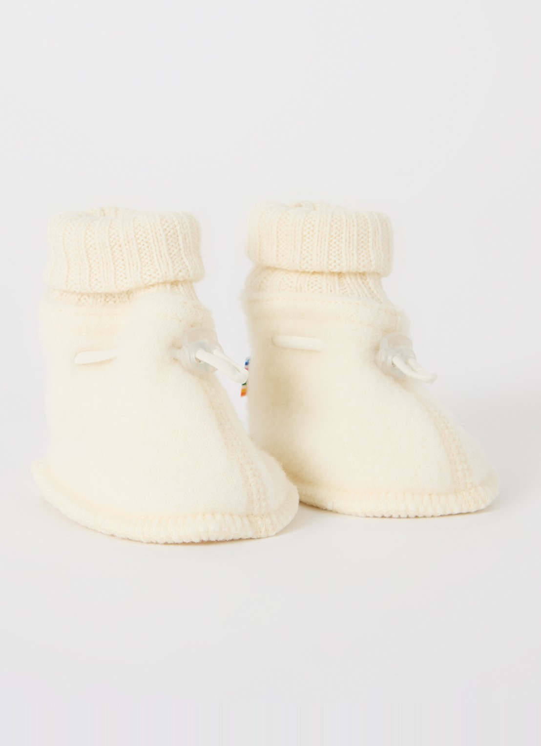 Joha Babyslofjes van merino wol - voorkant ivoor