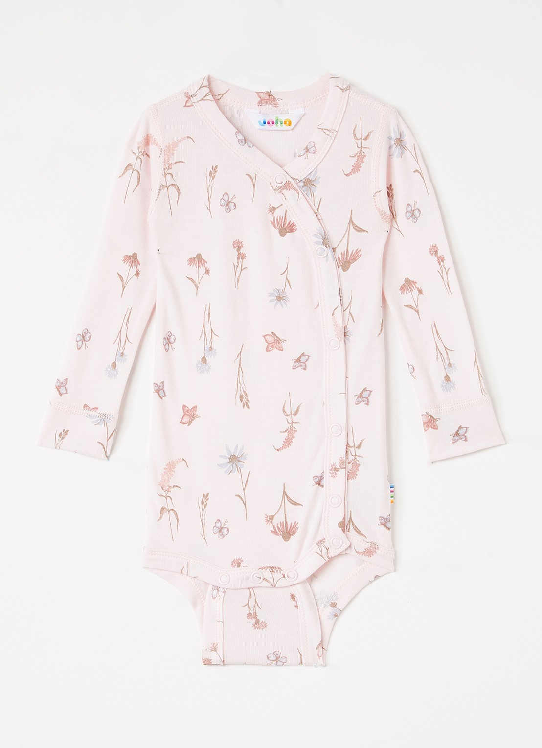 Joha Bamboo romper met print - voorkant roze