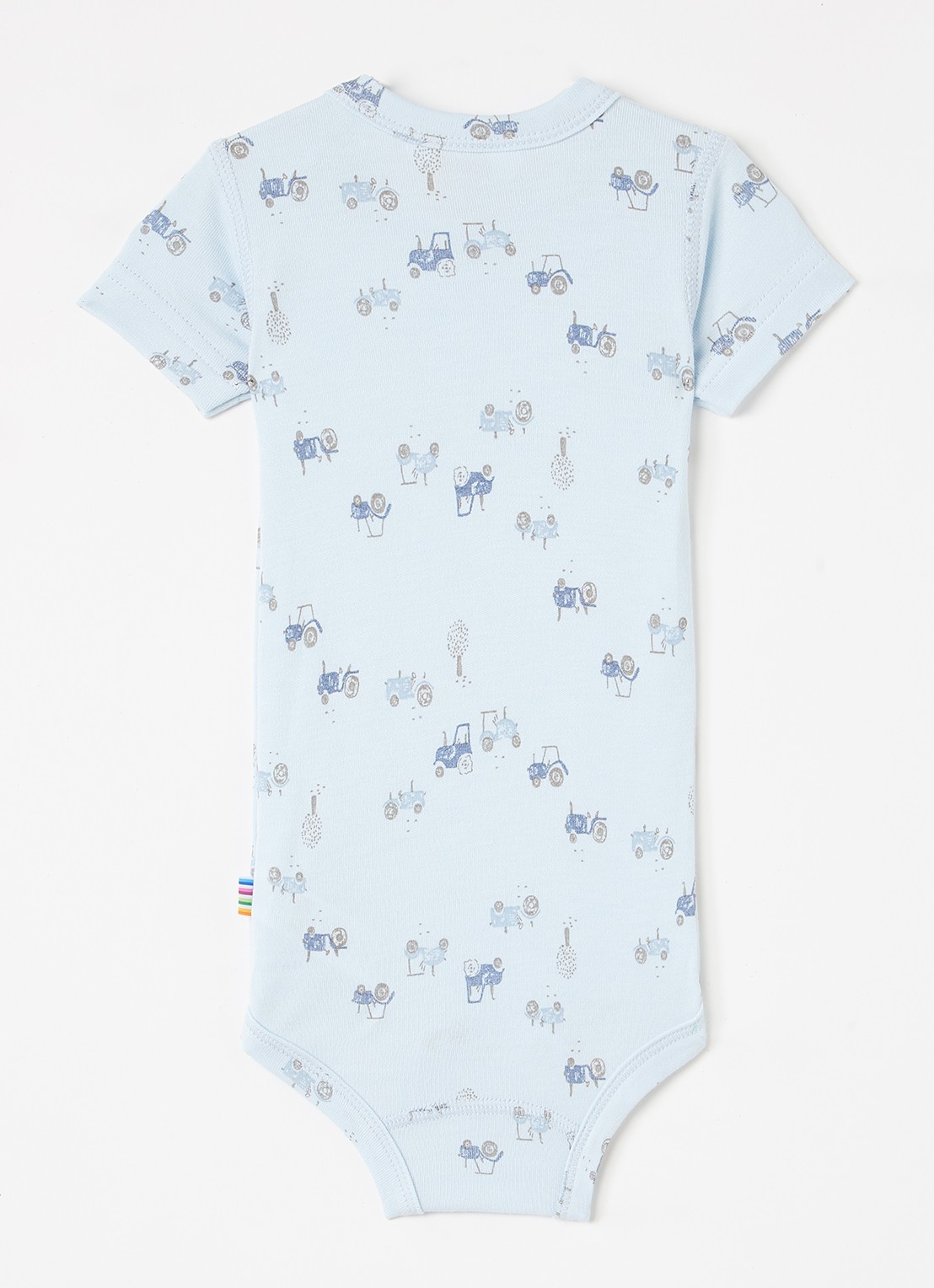 Joha Bamboo romper met print - voorkant 2 lichtblauw