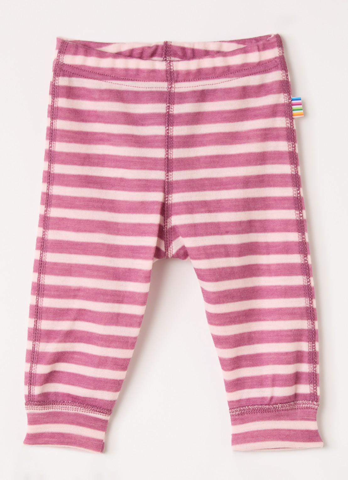 Joha Legging in wolblend met streepprint - voorkant roze