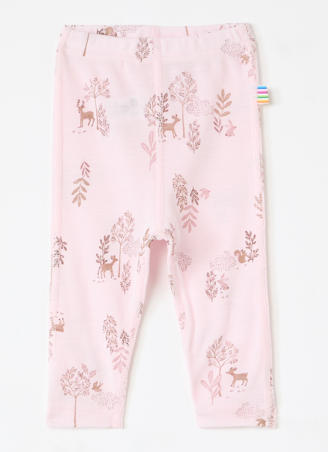 Joha Legging in zijdeblend met print - voorkant lichtroze