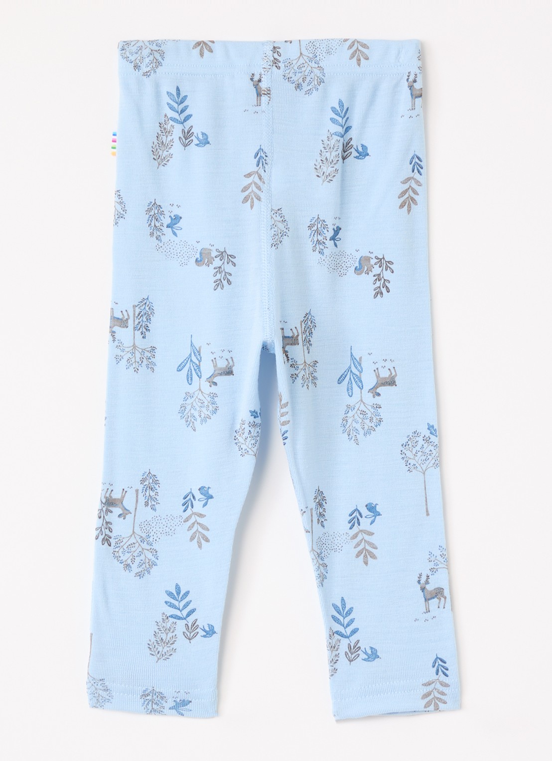 Joha Legging in zijdeblend met print - voorkant 3 lichtblauw