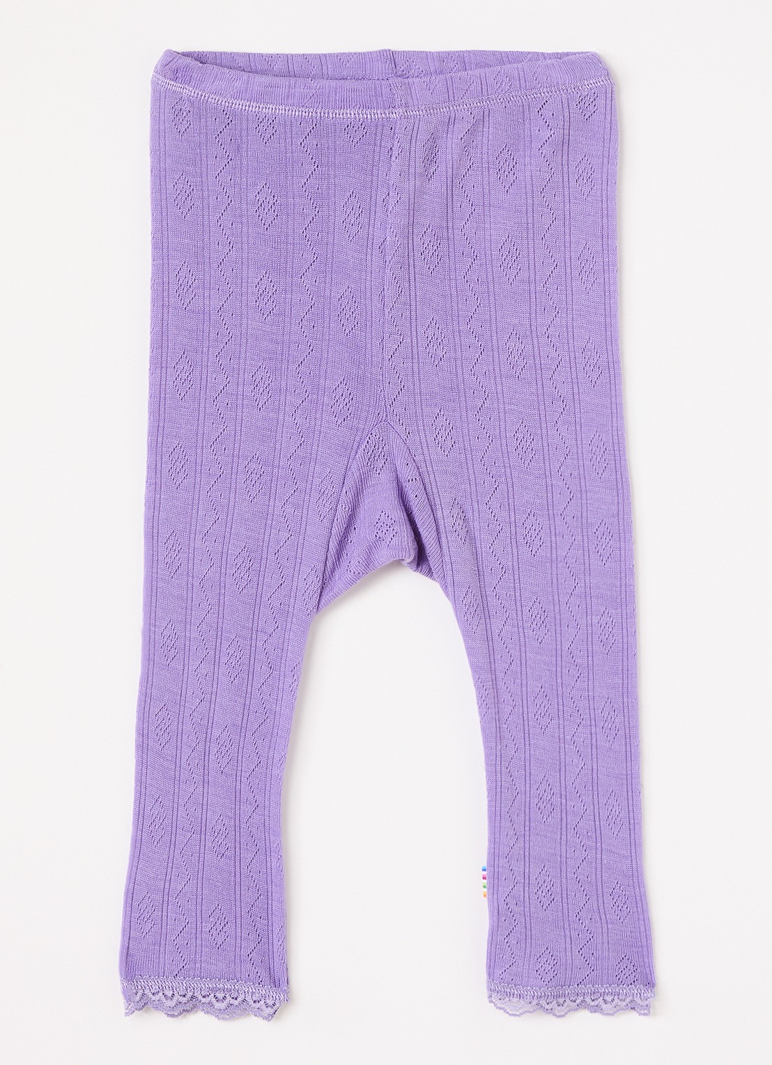 Joha Legging met ribstructuur - voorkant paars
