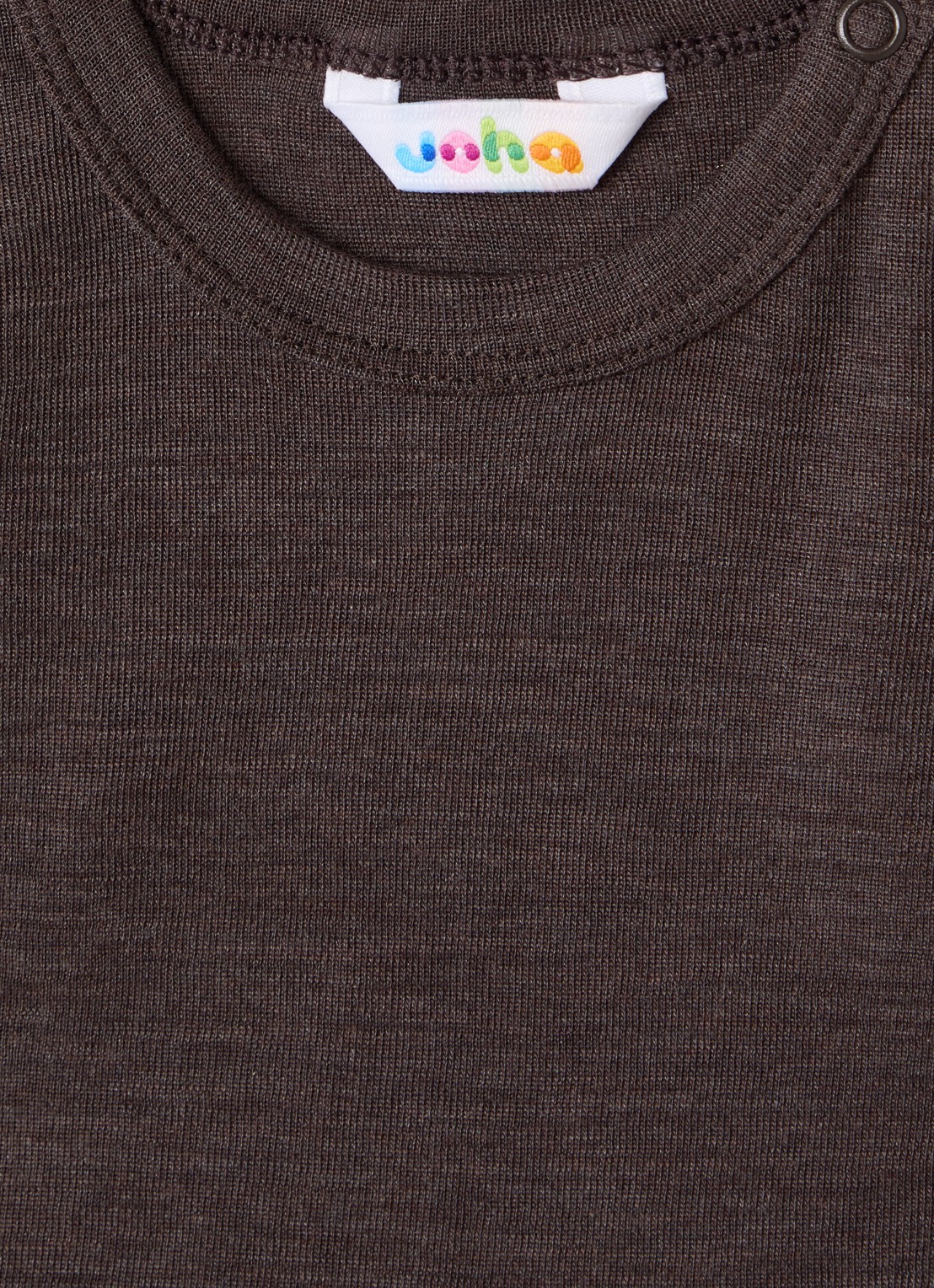 Joha Longsleeve in zijdeblend - detail 4 donkerbruin