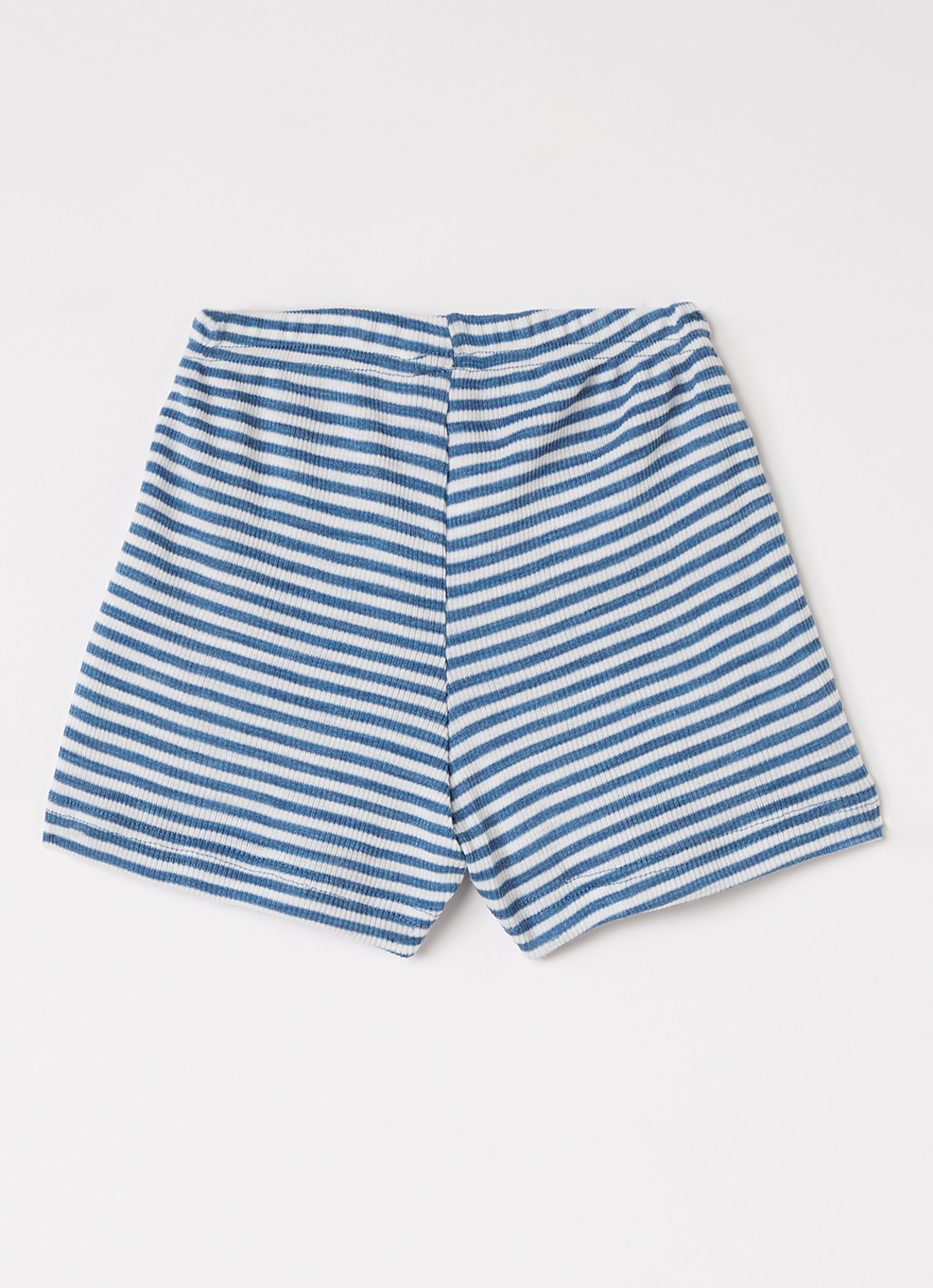 Joha Loose fit korte broek in zijdeblend - voorkant 2 staalblauw