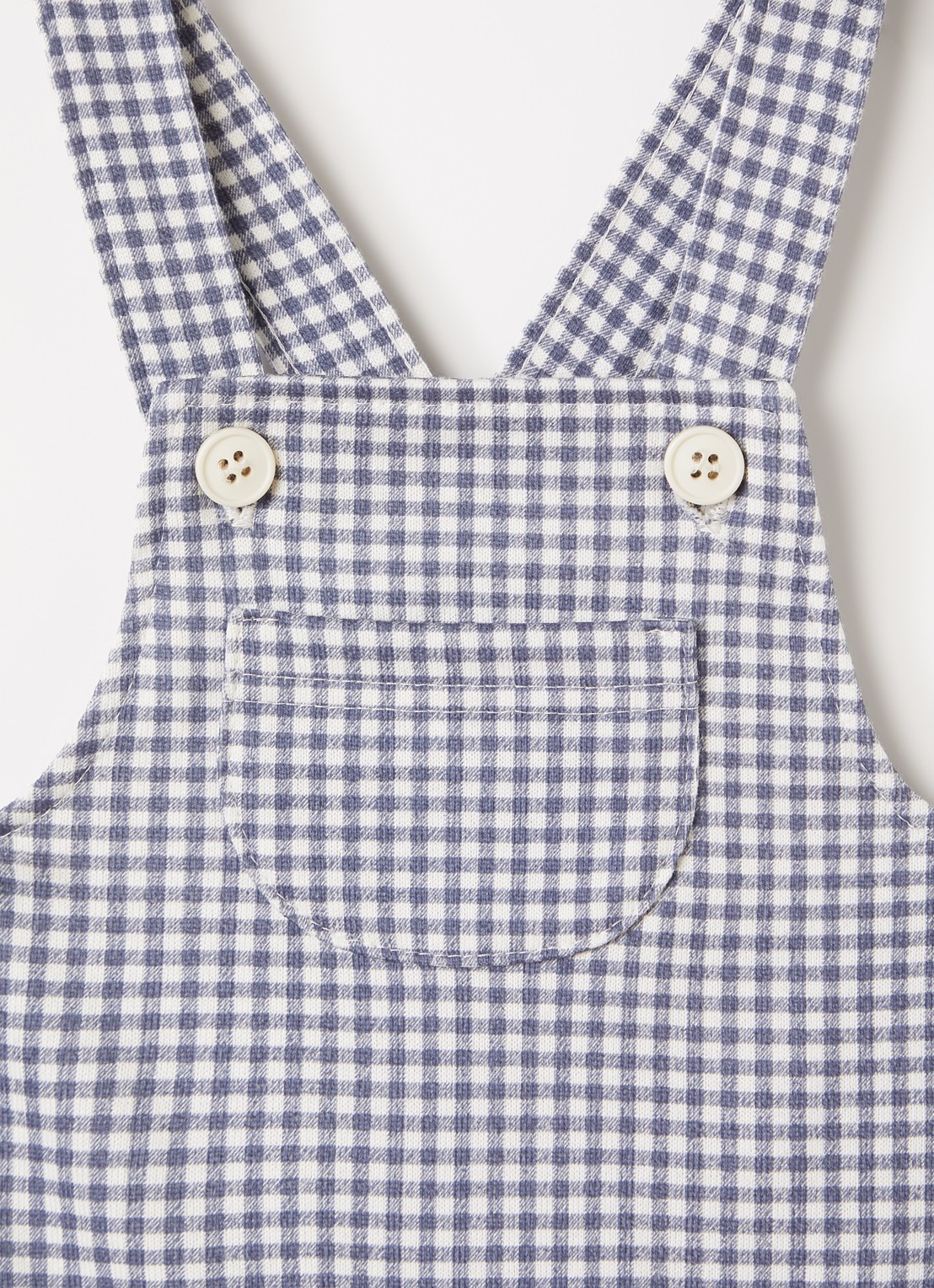 Joha Playsuit met ruitdessin - detail 3 donkerblauw
