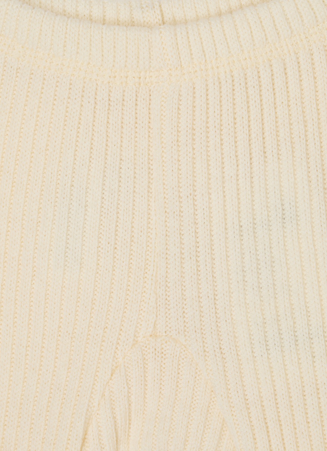 Joha Ribgebreide legging van merino wol - detail 5 lichtgeel