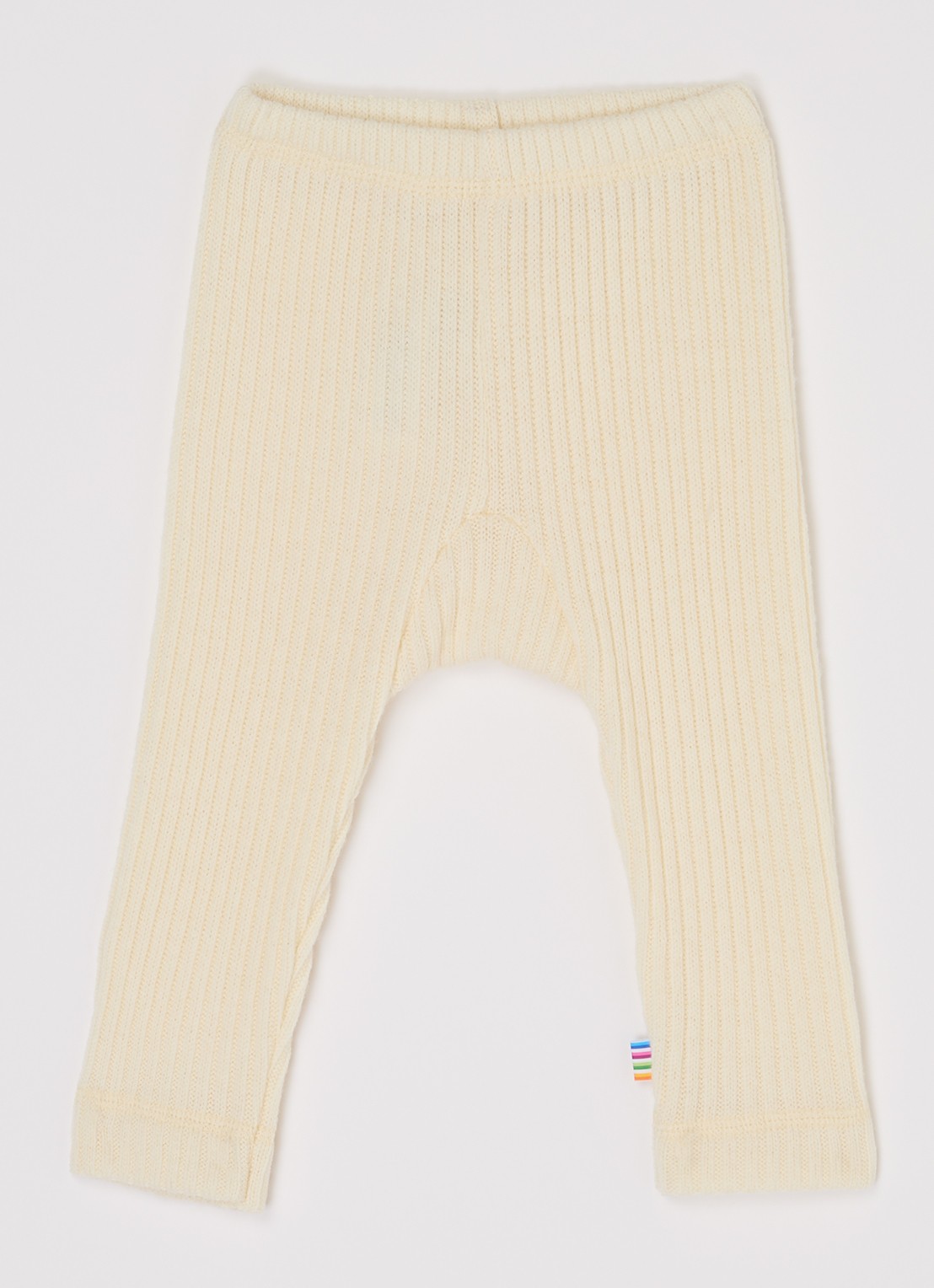 Joha Ribgebreide legging van merino wol - voorkant 3 lichtgeel