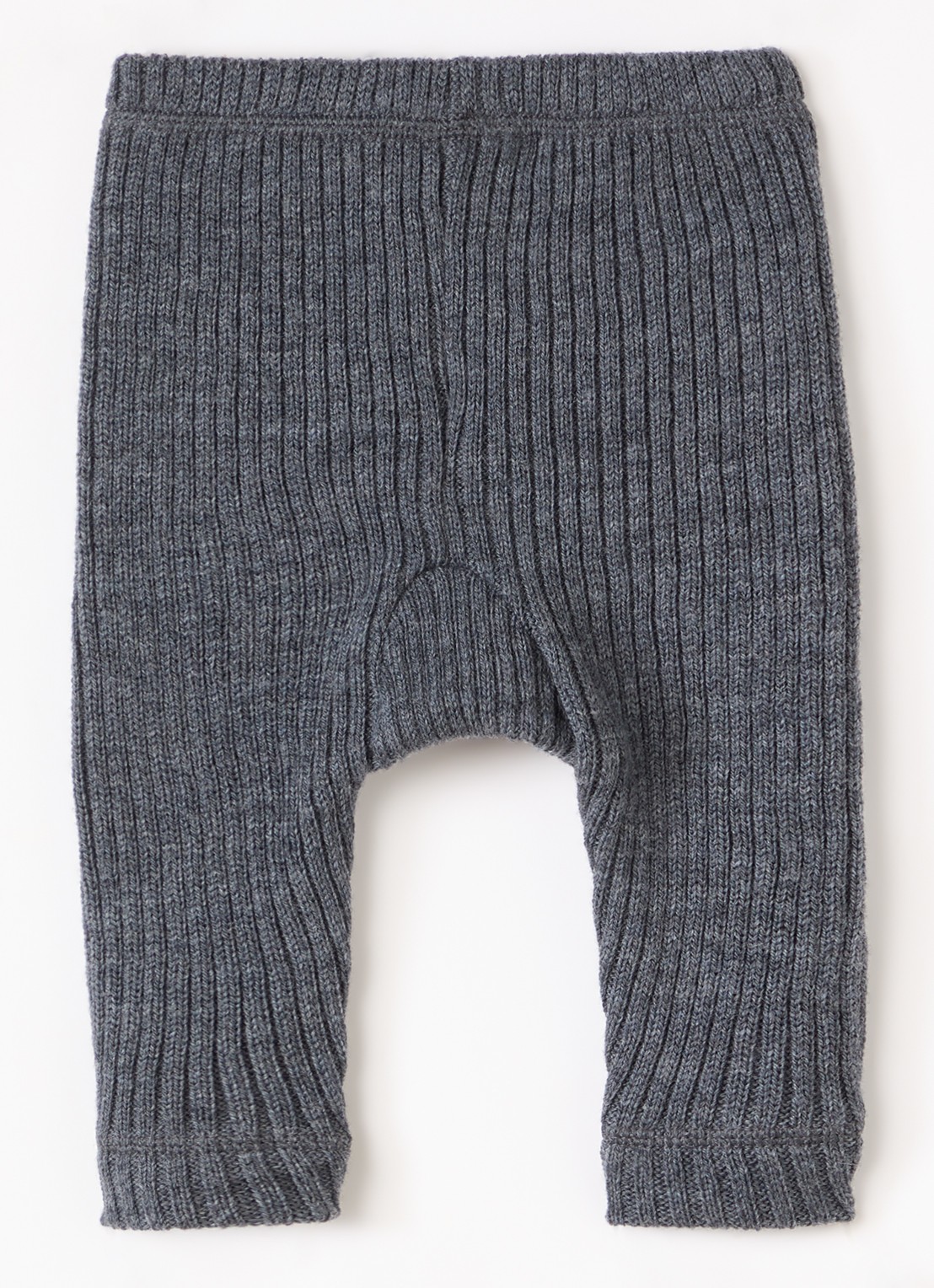 Joha Ribgebreide legging van merino wol - voorkant 3 grijs