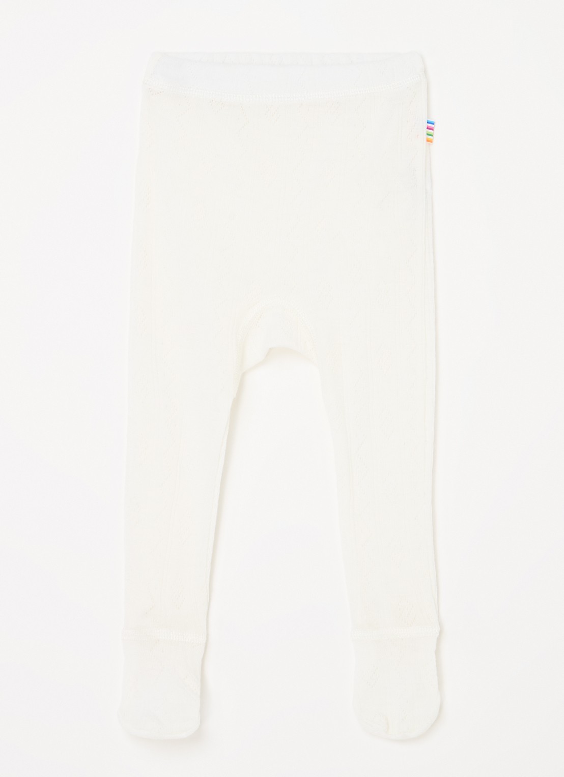 Joha Ribgebreide maillot van merino wol - voorkant creme