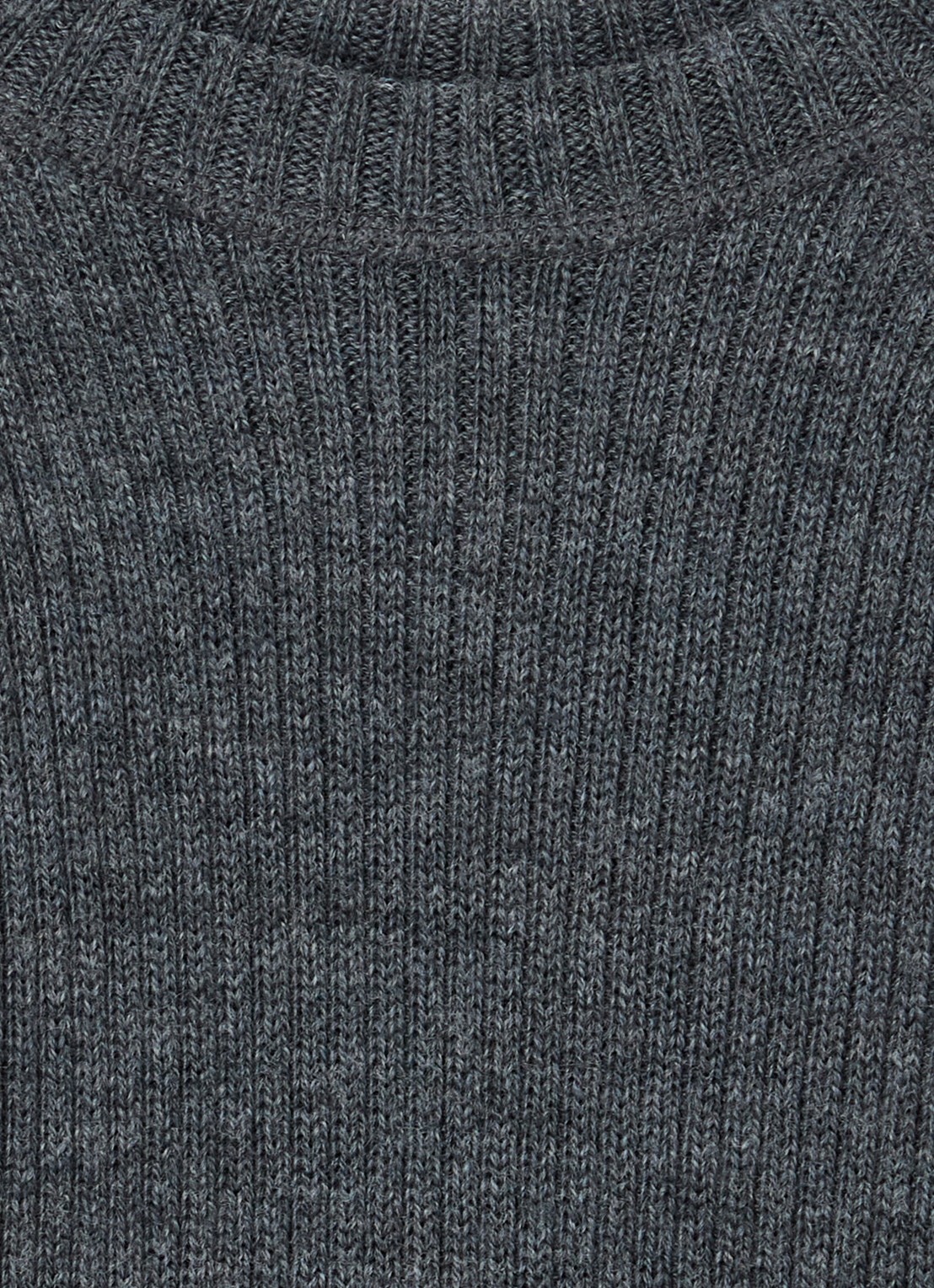 Joha Ribgebreide pullover van merino wol - detail 3 donkergrijs