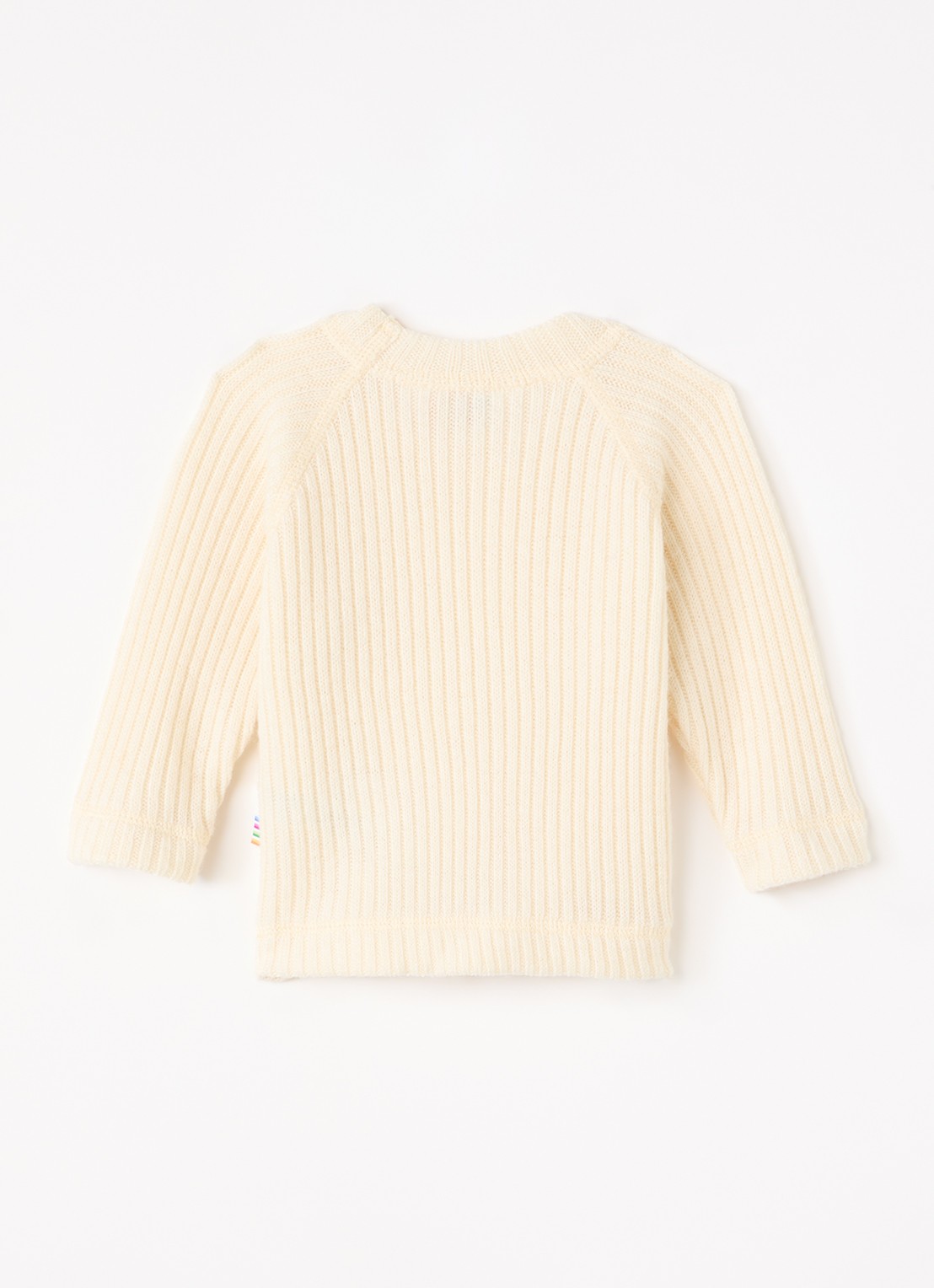 Joha Ribgebreide pullover van merino wol - voorkant 2 gebroken wit