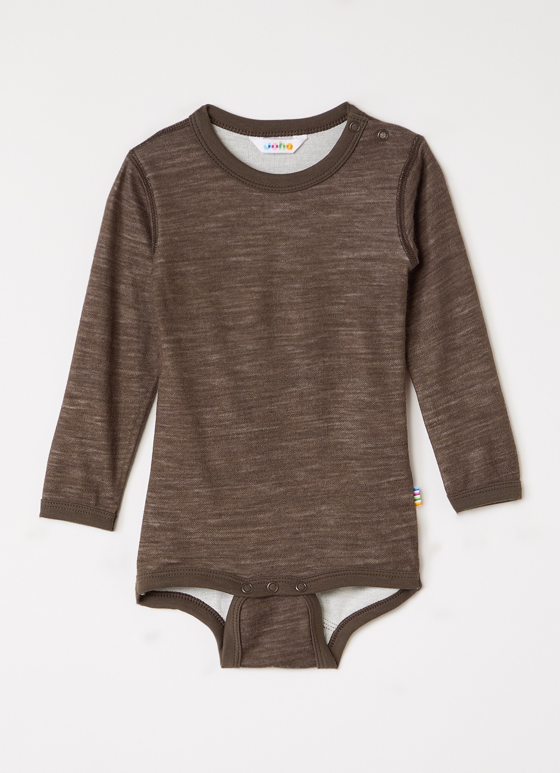 Joha Romper in merino wolblend - voorkant bruin