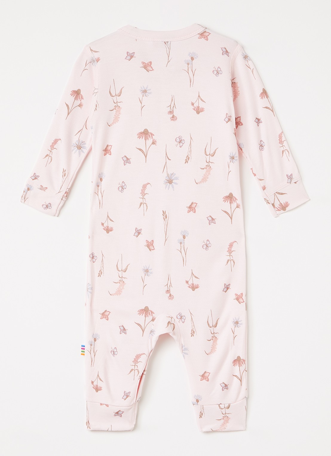 Joha Romper met bloemenprint - voorkant 2 lichtroze