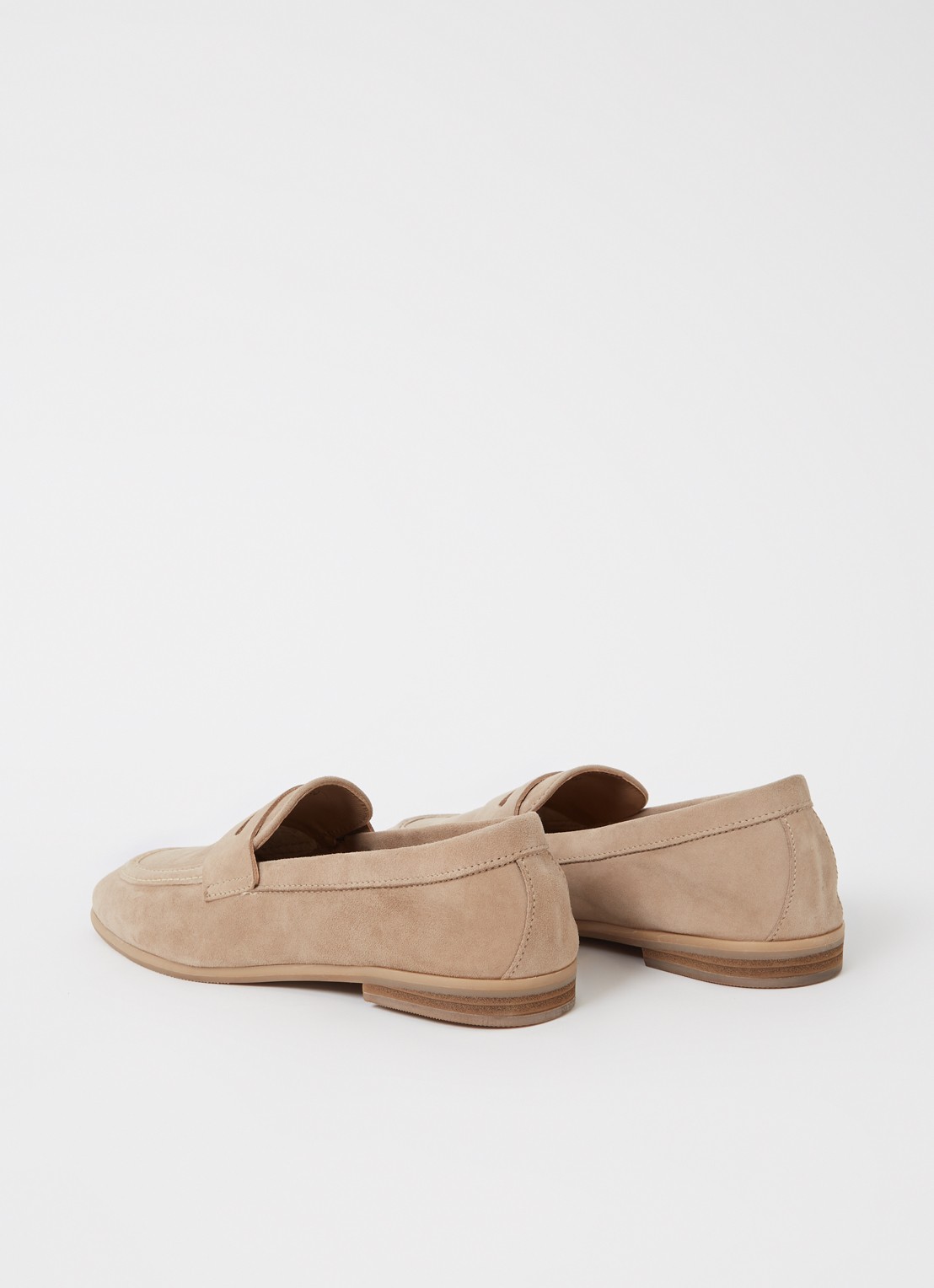 Jonak Aca loafer van suède  - achterkant beige