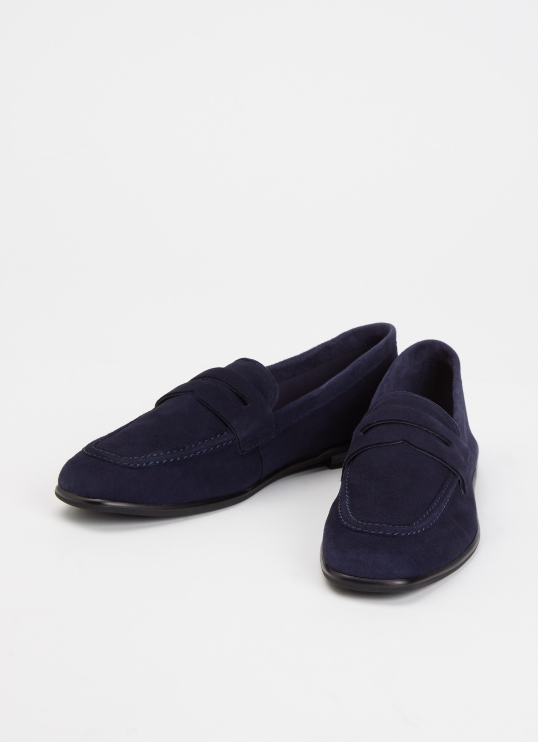 Jonak Aca loafer van suède  - detail donkerblauw