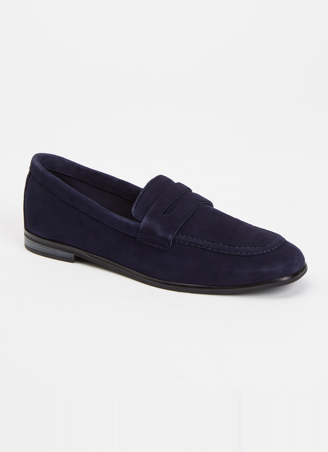 Jonak Aca loafer van suède  - voorkant 5 donkerblauw