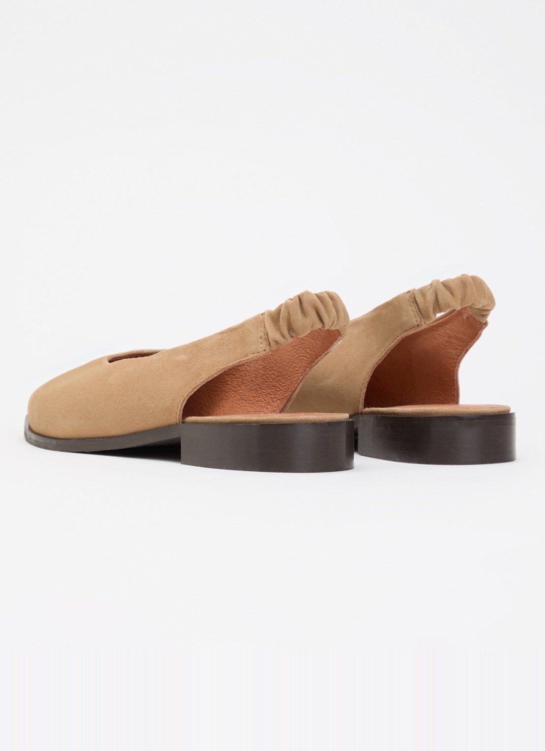 Jonak Acajou slingback van suéde  - achterkant camel
