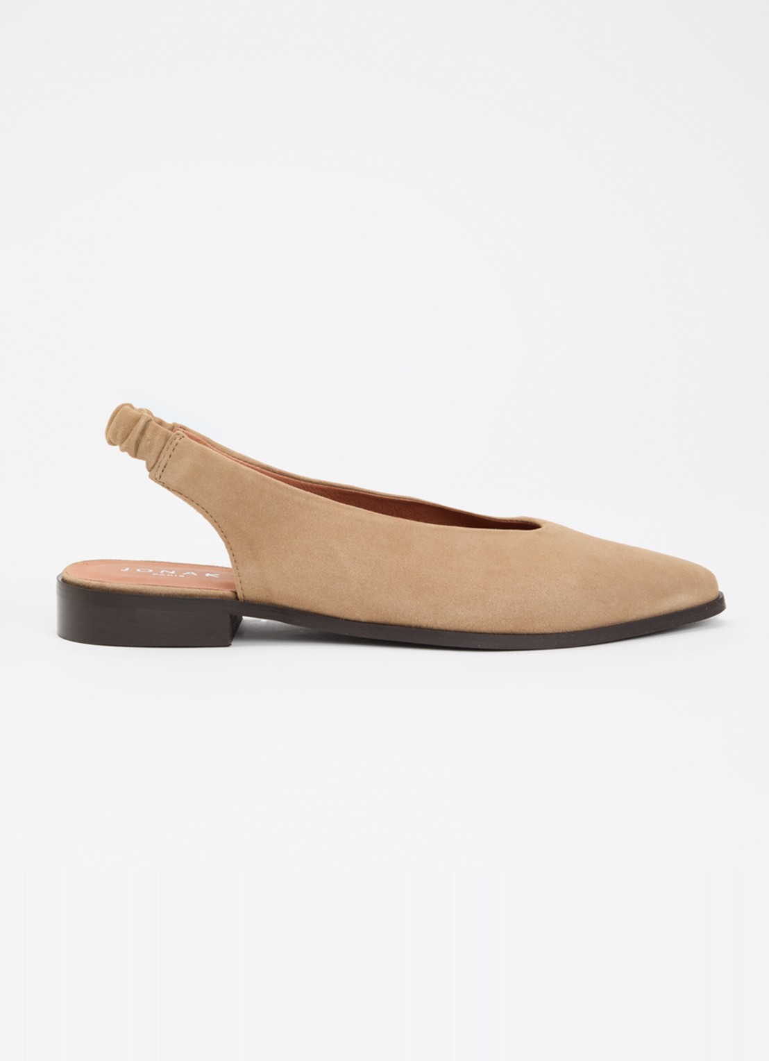 Jonak Acajou slingback van suéde  - voorkant 2 camel