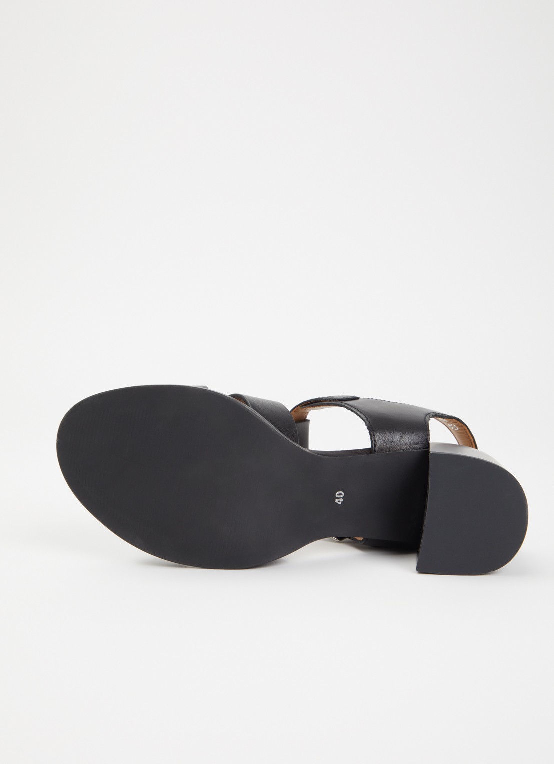 Jonak Alexandrie sandalette van leer met gespdetail  - detail 3 zwart