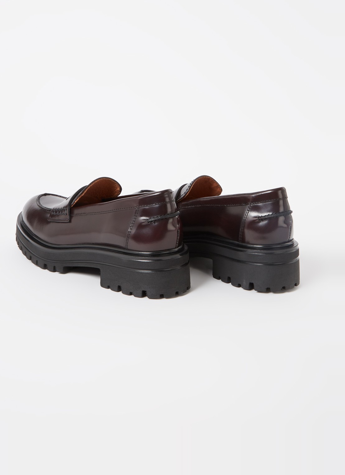 Jonak Alfi loafer van leer - detail 4 aubergine