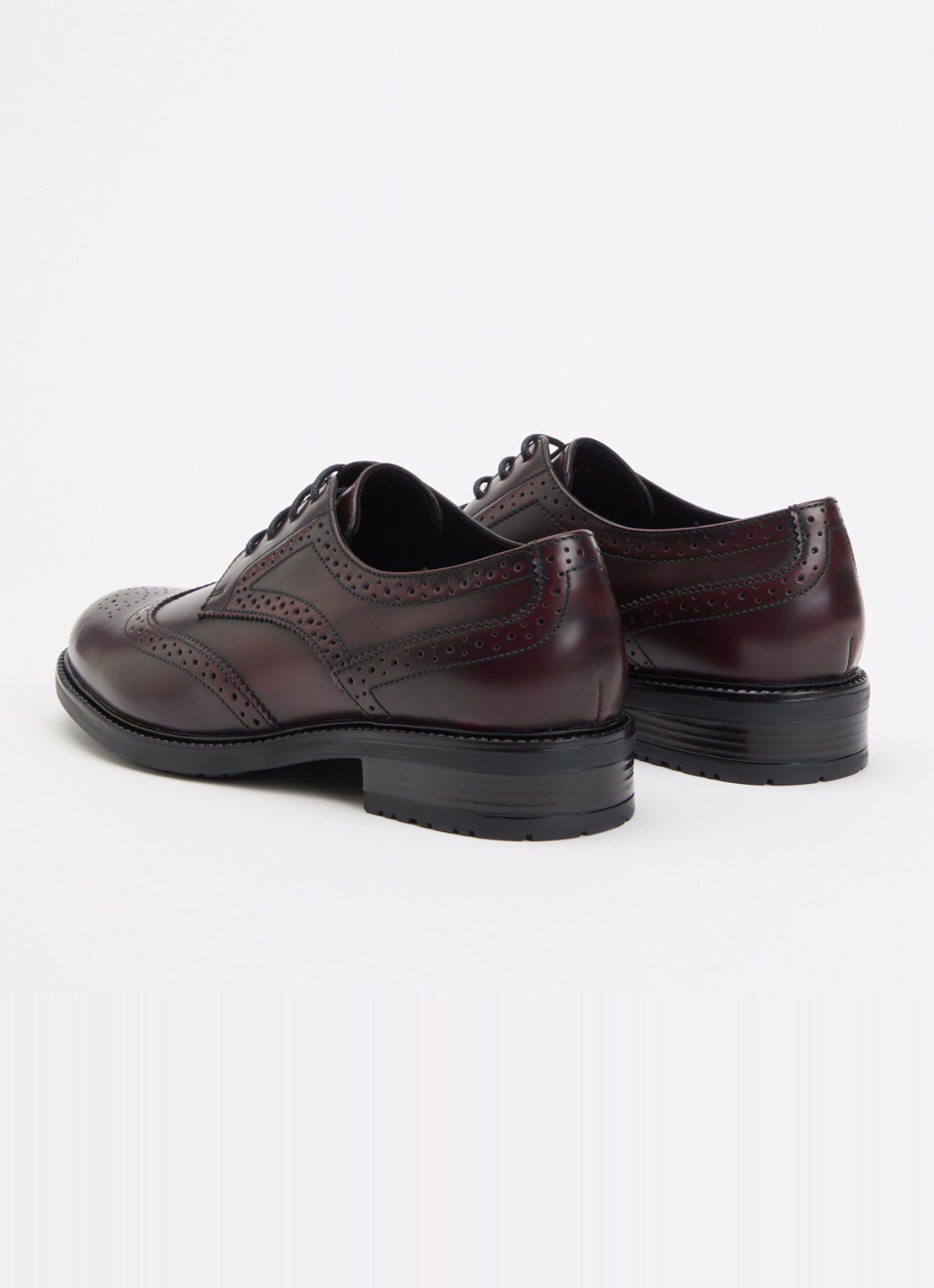 Jonak Altitude brogue van leer - achterkant 3 bordeauxrood