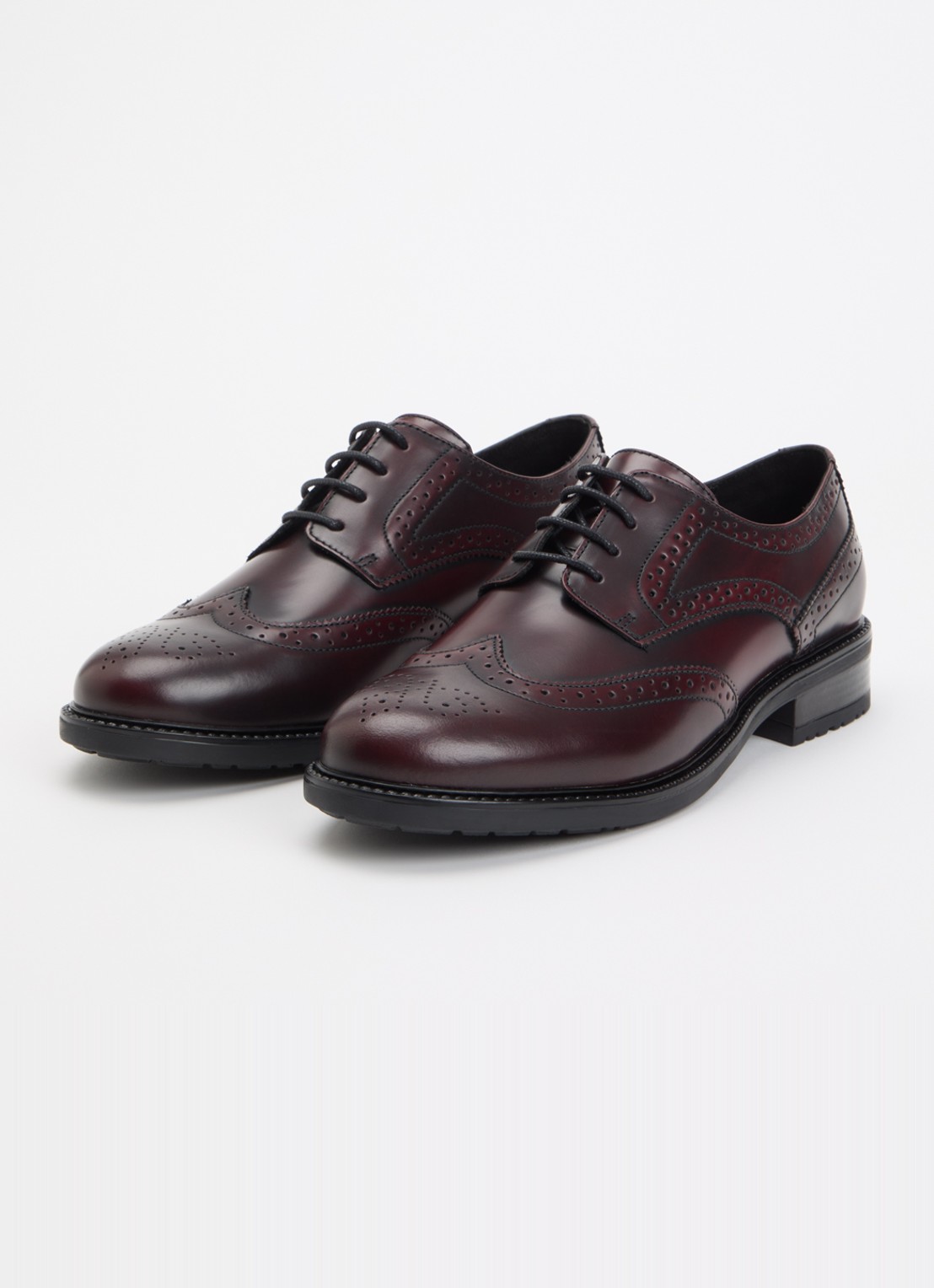 Jonak Altitude brogue van leer - detail 4 bordeauxrood