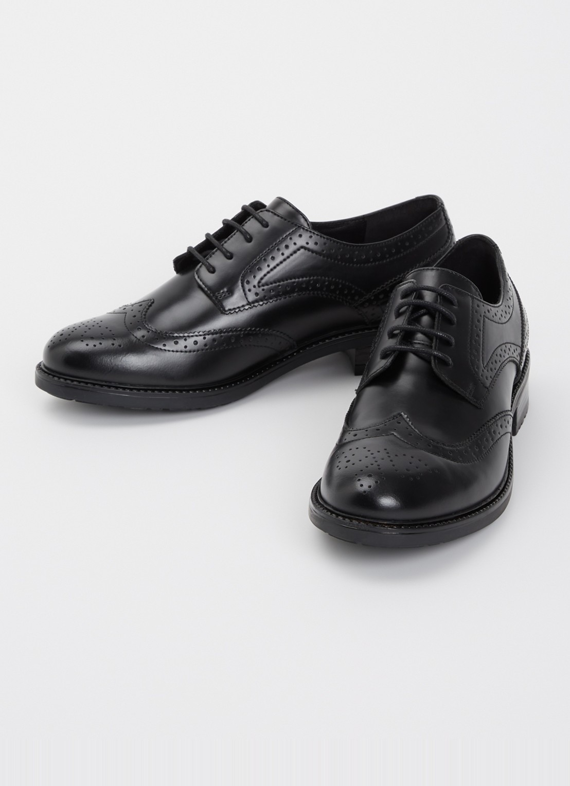 Jonak Altitude brogue van leer - detail 4 zwart