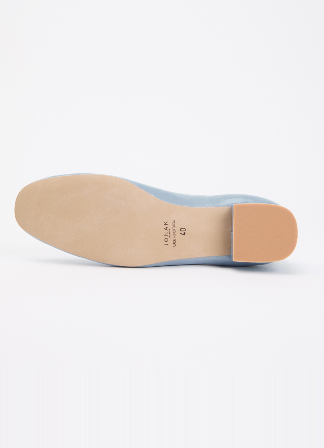 Jonak Dadou ballerina van geitenleer met lakfinish - detail 4 staalblauw