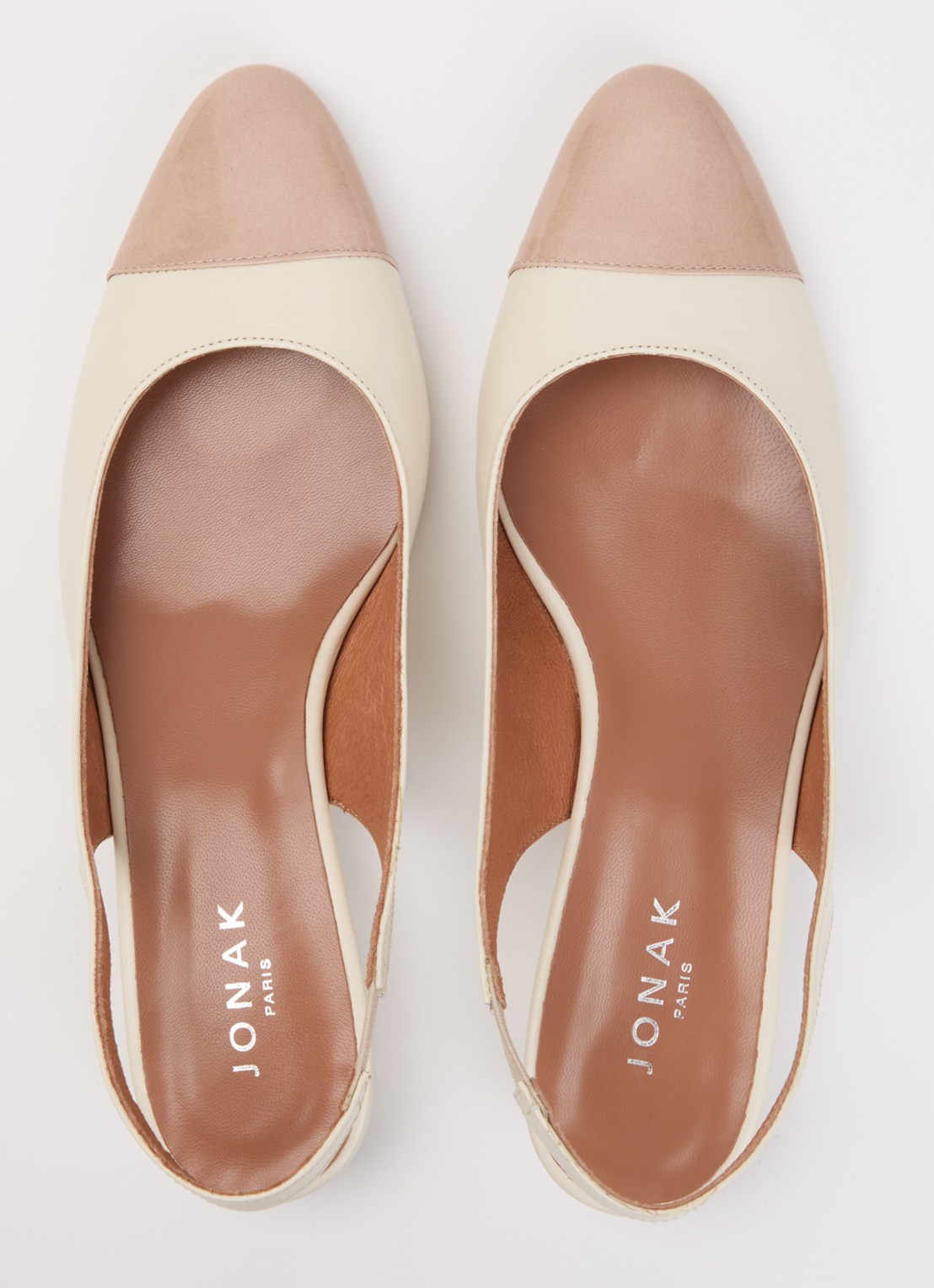 Jonak Decision slingback van kalfsleer - detail 5 creme