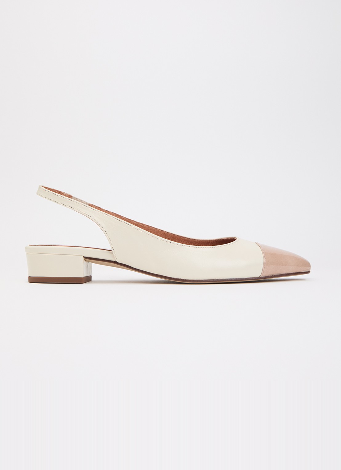 Jonak Decision slingback van kalfsleer - voorkant creme