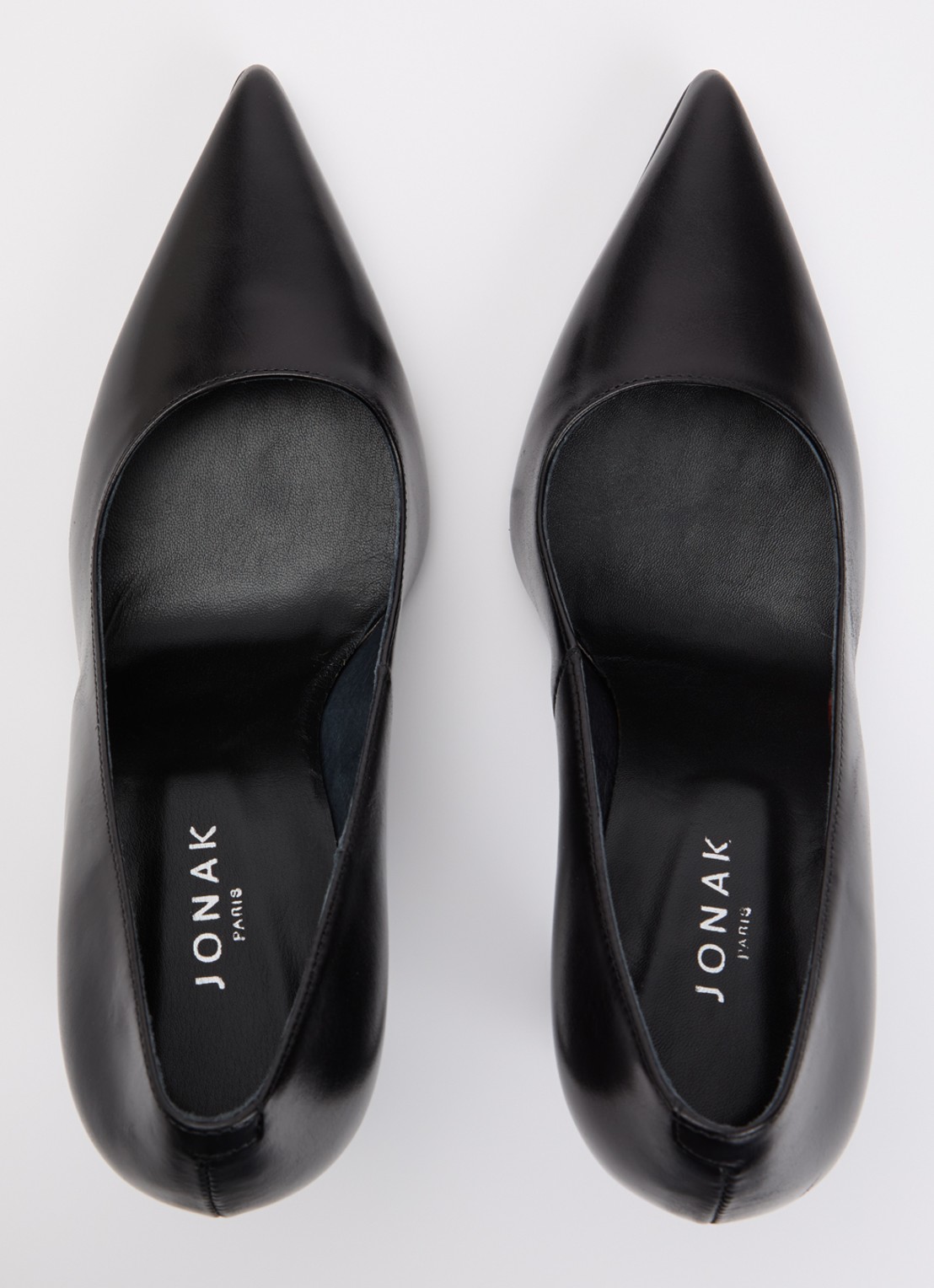 Jonak Deddy pump van leer - detail 5 zwart