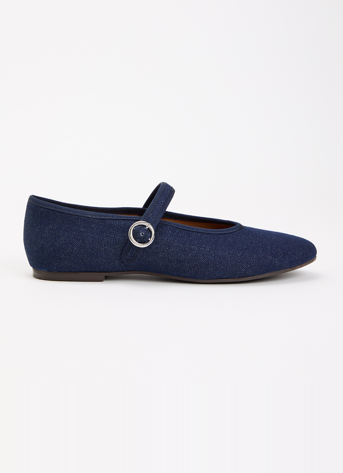 Jonak Deesse ballerina van denim - voorkant denim